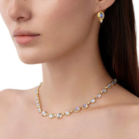 Temple St. Clair 18K Yellow Gold Oval Moonstone Eternity Necklace