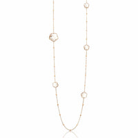 Pasquale Bruni 18K Rose Gold Mother of Pearl and Diamond Ton Joli Lunaire Sautoir Necklace