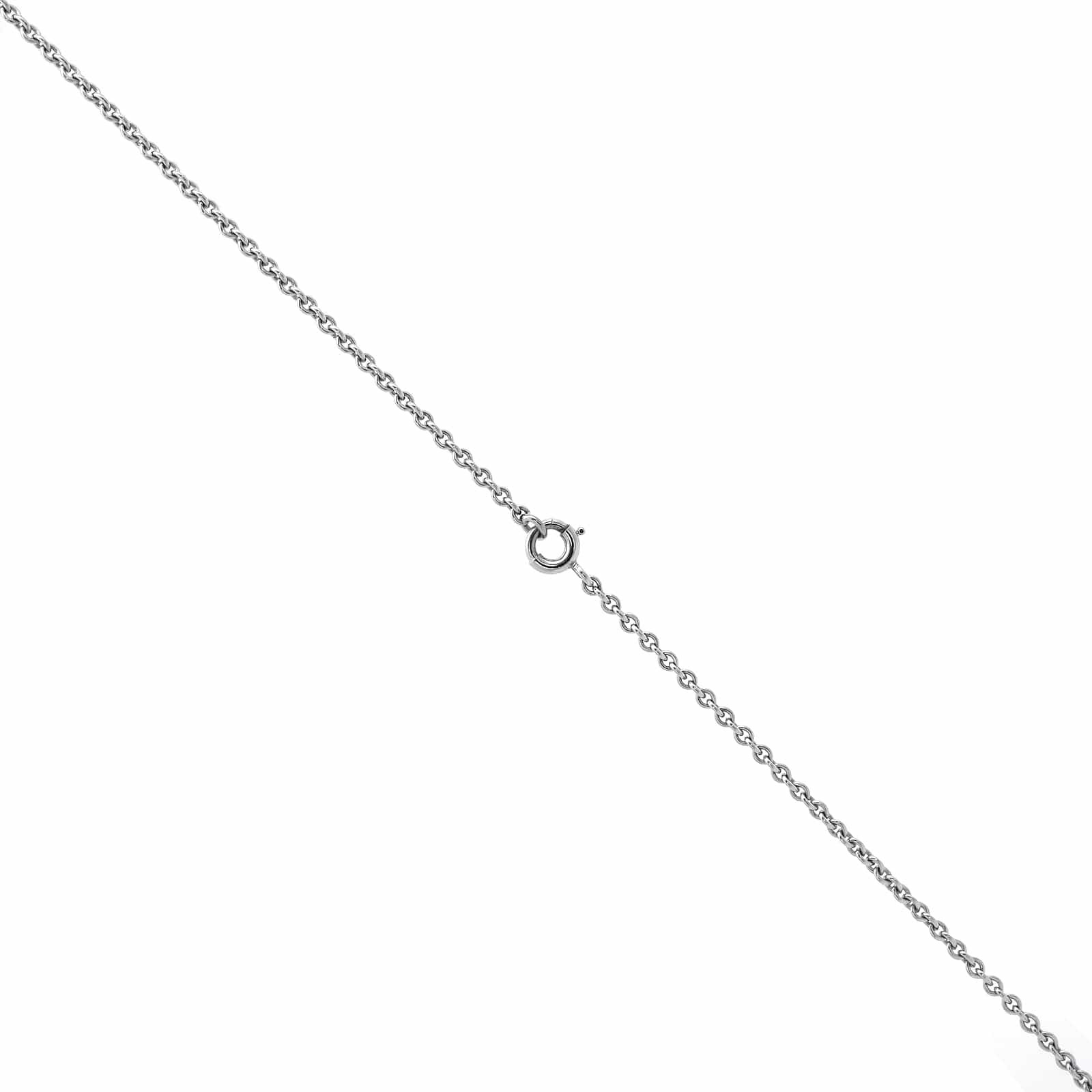 Eclat Jewels 18K White Gold Green Beryl and Diamond Pendant Necklace
