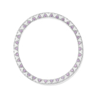 Harwell Godfrey Platinum Masego Lavender Malaya Garnet and Diamond Collar Necklace