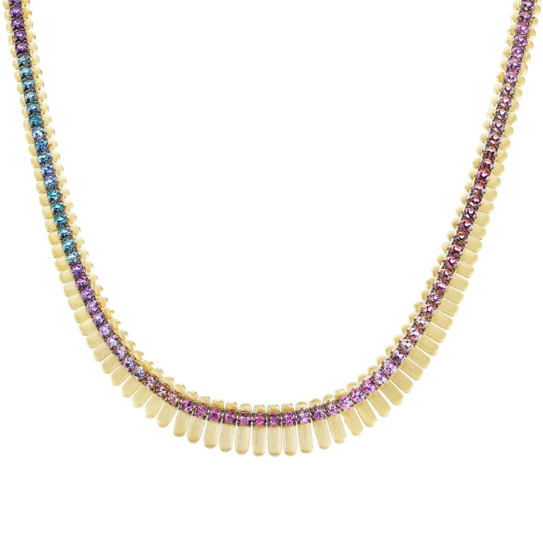 Emily P. Wheeler 18K Yellow Gold Painted Desert Ombre Multi Gemstone Necklace