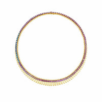 Emily P. Wheeler 18K Yellow Gold Painted Desert Ombre Multi Gemstone Necklace