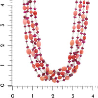 Eclat Jewels Platinum Pink Conch Pearls and Diamond Briolettes Necklace