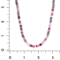 18K Yellow Gold Multicolored Spinel and Diamond Strand Necklace