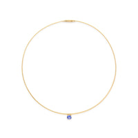 Marco Bicego 18K Yellow Gold Masai Cushion Cut Tanzanite Coil Necklace