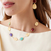 Marco Bicego Lunaria 18K Yellow Gold Multi Gemstone 17" Necklace