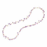 Marco Bicego 18K Yellow Gold Paradise Purple Mixed Gemstone Necklace