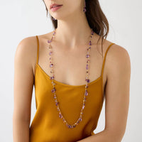 Marco Bicego 18K Yellow Gold Paradise Purple Mixed Gemstone Necklace