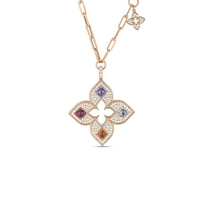 Roberto Coin 18K Rose Gold Venetian Princess Carnival Gemstone and Diamond Pendant Necklace