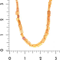 18K Yellow Gold Imperial Topaz and Diamond Strand Necklace