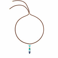 Emily P. Wheeler 18K Yellow Gold Multi Gemstone Fish Pendant Necklace