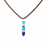 Emily P. Wheeler 18K Yellow Gold Multi Gemstone Fish Pendant Necklace