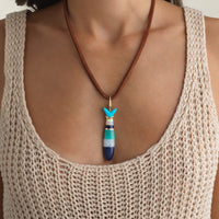 Emily P. Wheeler 18K Yellow Gold Multi Gemstone Fish Pendant Necklace