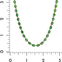 Etho Maria 18K Yellow Gold Oval Tsavorite and Round Diamond Necklace
