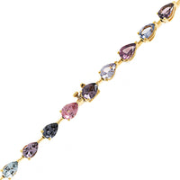 18K Yellow Gold Pear Shaped Multi Colored Spinel Necklace