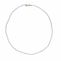Elva 18K Yellow Gold Collanina White Zircon Beaded Necklace