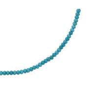 Elva 18K Yellow Gold Collanina Round Turquoise Beaded Necklace