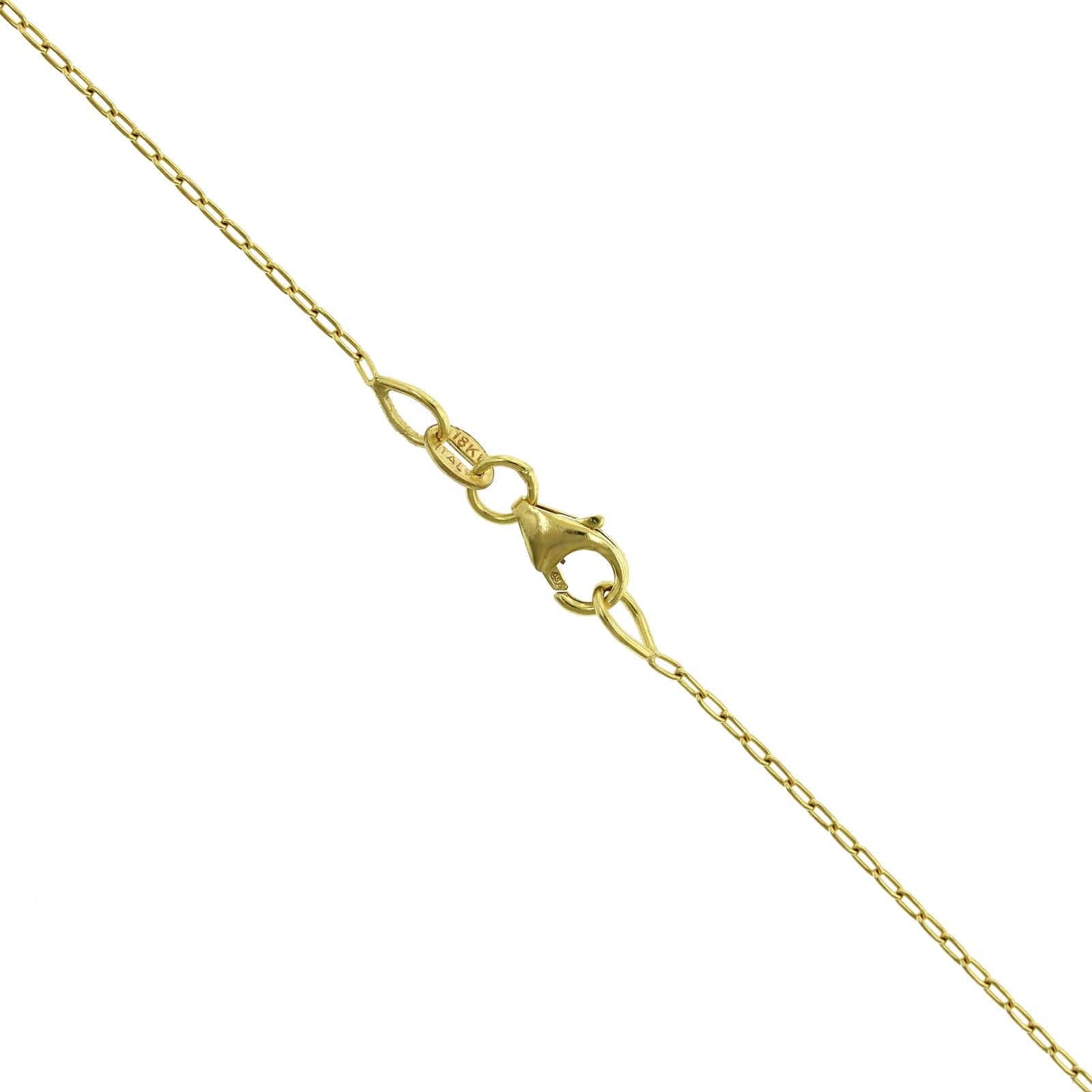 18K Yellow Gold Tourmaline and Diamond Flower Pendant