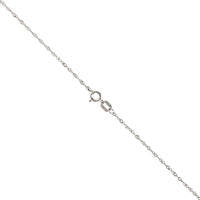 18K White Gold Blue Zircon Diamond Halo Necklace