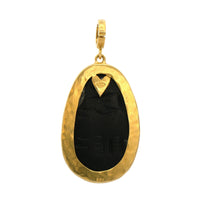 Christina Alexiou 14K Yellow Gold Black Agate Scarab Charm