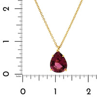 18K Yellow Gold Pear Shaped Tourmaline Necklace