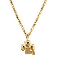 Lauren Rubinski 14K Yellow Gold & Tourmaline Clover Pendant Necklace