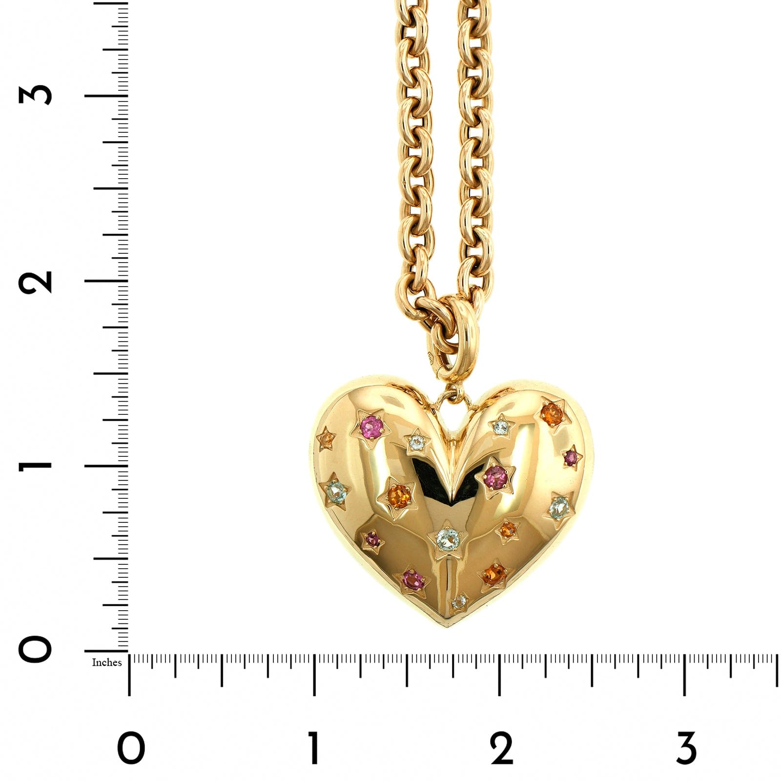 Lauren Rubinski 14K Yellow Gold & Tourmaline, Citrine, Topaz Heart Pendant Necklace