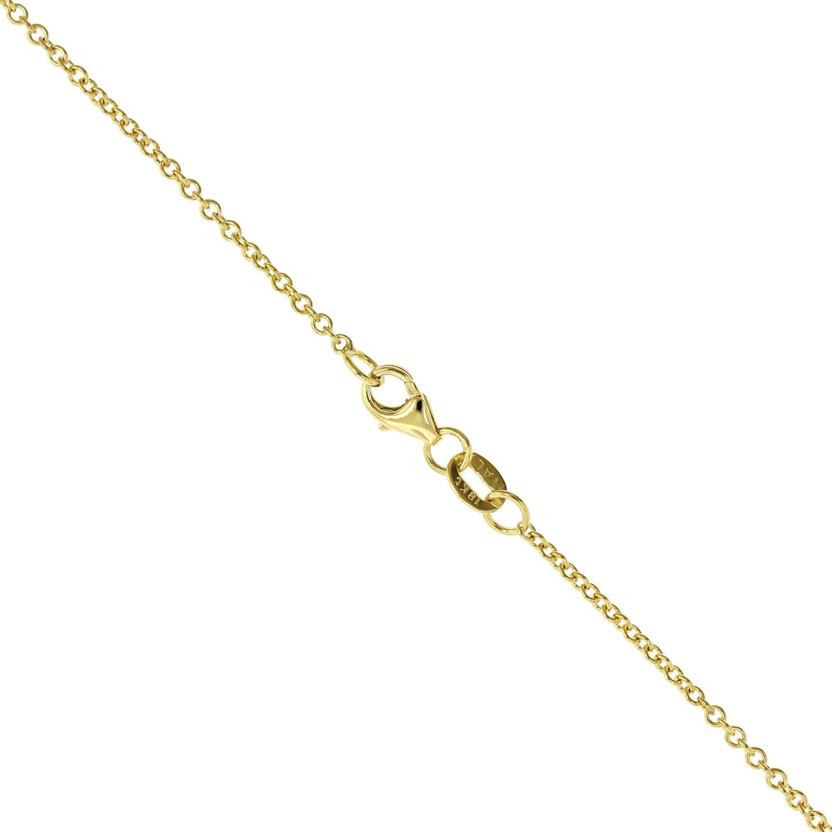 18K Yellow Gold Blue Tourmaline Diamond Necklace