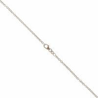 18K White Gold Blue Zircon Diamond Halo Necklace