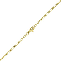 18K Yellow Gold Spinel and Diamond Chain Necklace