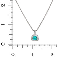 Platinum Paraiba and Diamond Pendant Necklace