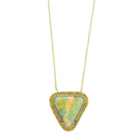 Suzy Landa 18K Yellow Gold Opal, Sapphire, and Diamond Necklace