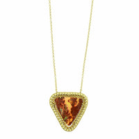 Suzy Landa 18K Yellow Gold Opal, Sapphire, and Diamond Necklace