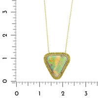 Suzy Landa 18K Yellow Gold Opal, Sapphire, and Diamond Necklace
