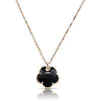 Pasquale Bruni 18K Rose Gold Onyx, Champagne, and White Diamond Petit Joli Necklace