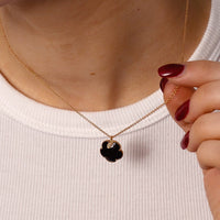 Pasquale Bruni 18K Rose Gold Onyx, Champagne, and White Diamond Petit Joli Necklace