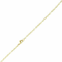 18K Yellow Gold Pear Shaped Tsavorite and Diamond Pendant Necklace