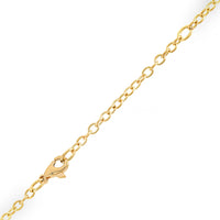 18K Yellow Gold Pear Shaped Golden Beryl Pendant Necklace