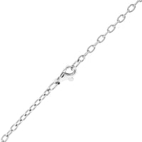 18K White Gold Framed Rhodolite Garnet Pendant Necklace