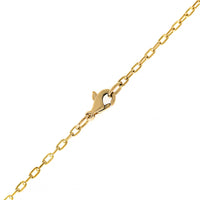 18K Yellow Gold Pear Shaped Pink Tourmaline Pendant Necklace