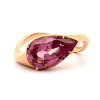Eclat Jewels 18K Rose Gold Pear Shaped Pink Spinel Ring