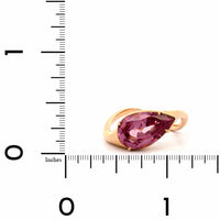 Eclat Jewels 18K Rose Gold Pear Shaped Pink Spinel Ring