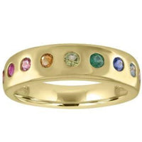 Personalized Elsa Wide Rainbow Ring