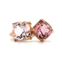 18K Rose Gold Toi Et Moi Morganite Ring