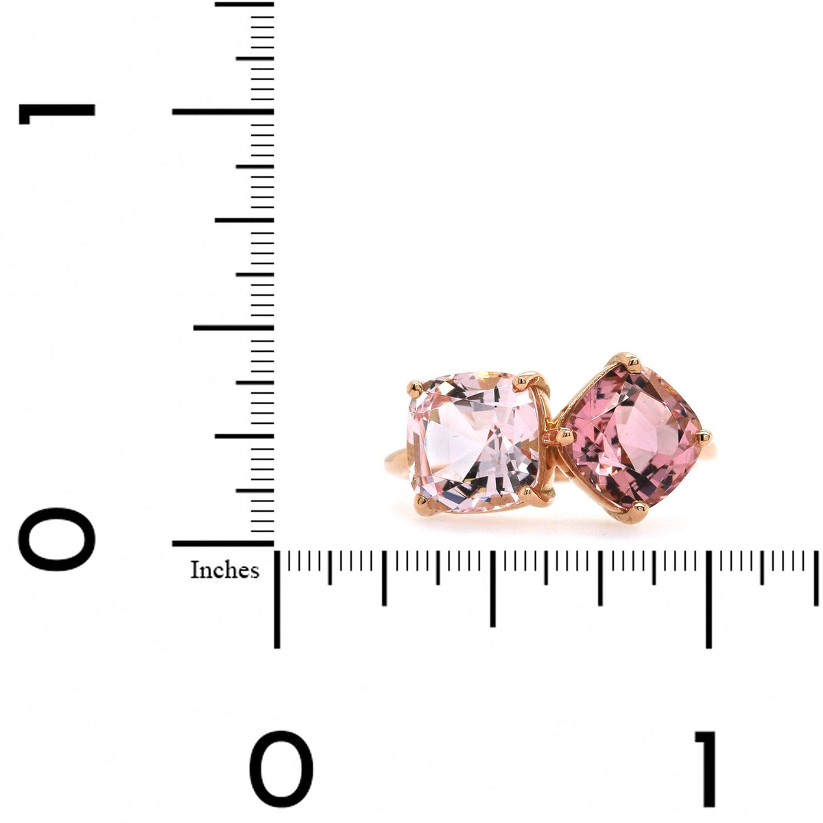 18K Rose Gold Toi Et Moi Morganite Ring
