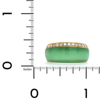 Eclat Jewels 18K Yellow Gold Chrysoprase and Diamond Ring