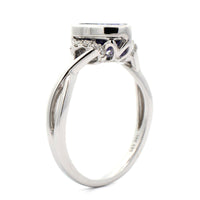 14K White Gold Tanzanite and Diamond Ring