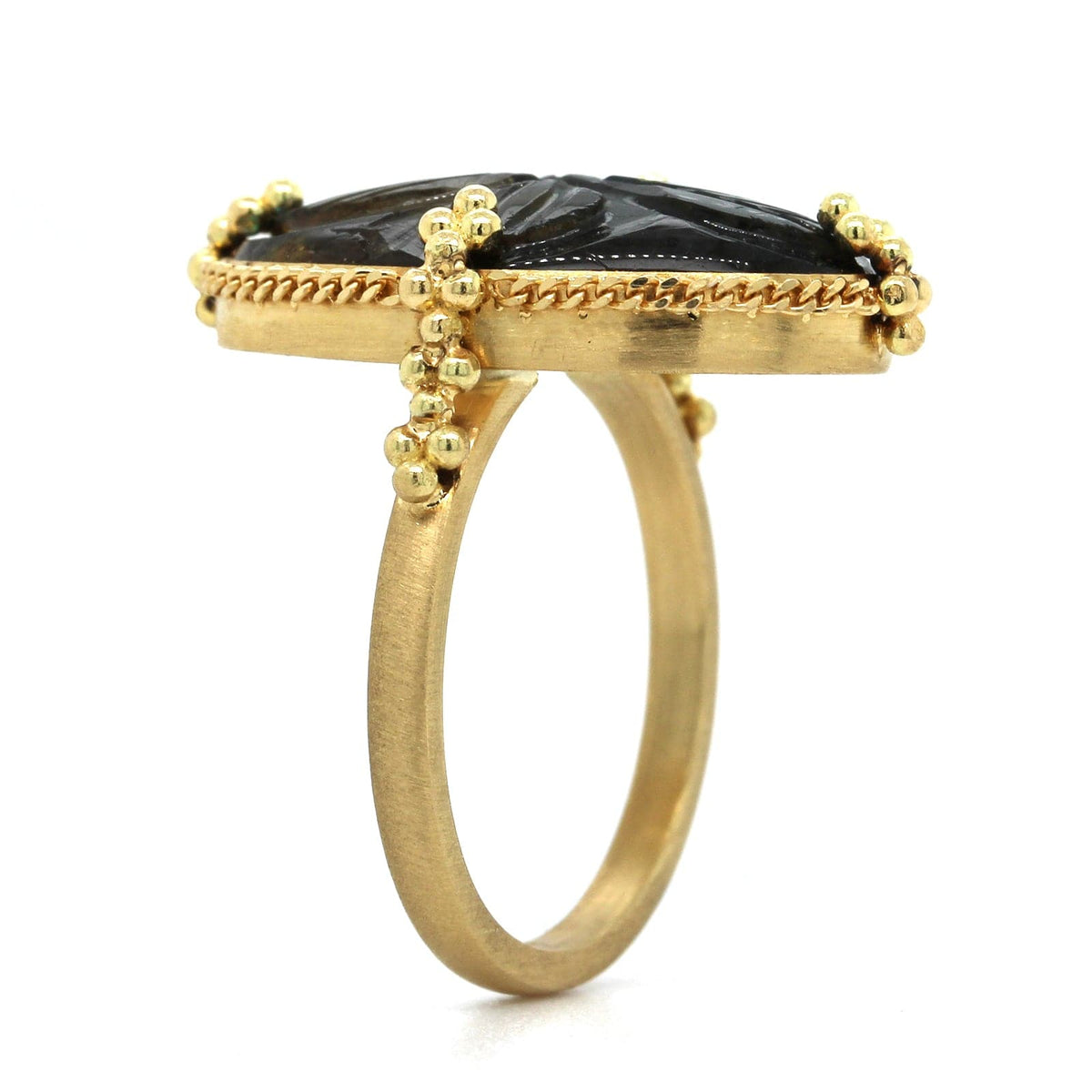 Yellow sales labradorite ring