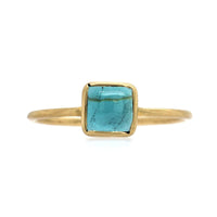14K Yellow Gold Tourmaline Bezel Set Ring