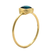 14K Yellow Gold Tourmaline Bezel Set Ring